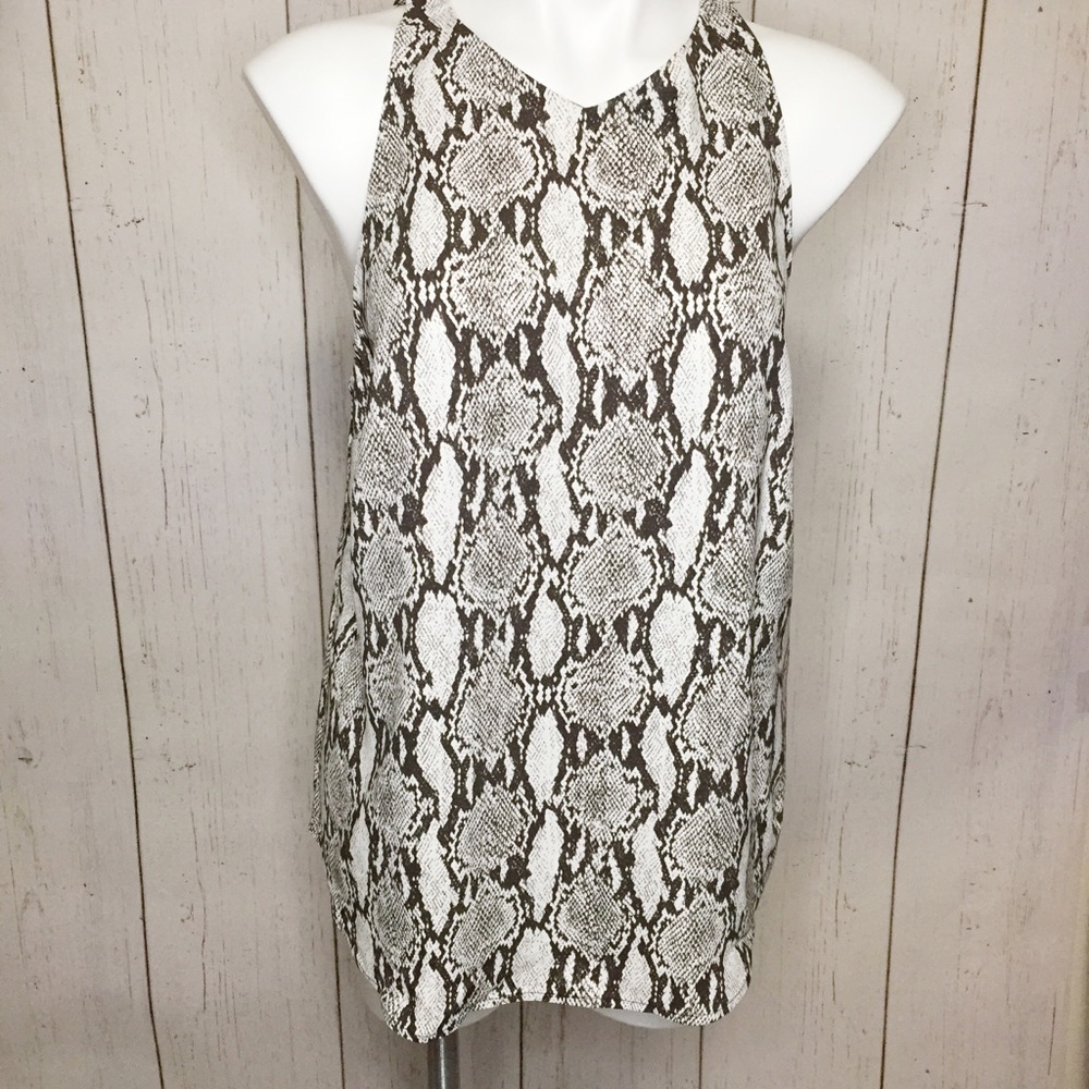 NWOT A.L.C. Anise Python Print Blouse sleeveless